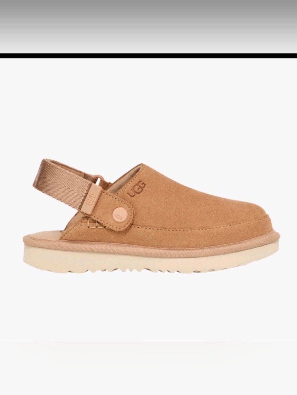 UGG Kids Suede Slingback Sandal in Chestnut Tan